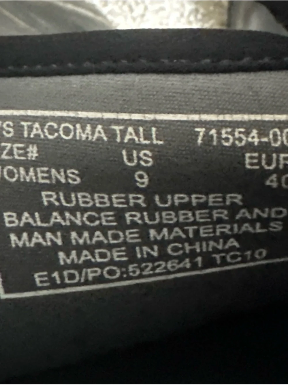 BOGS Tacoma Tall Black Waterproof Insulated Rain Boots Women’s Size 9
